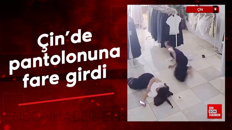 Çin'de pantolonuna fare girdi