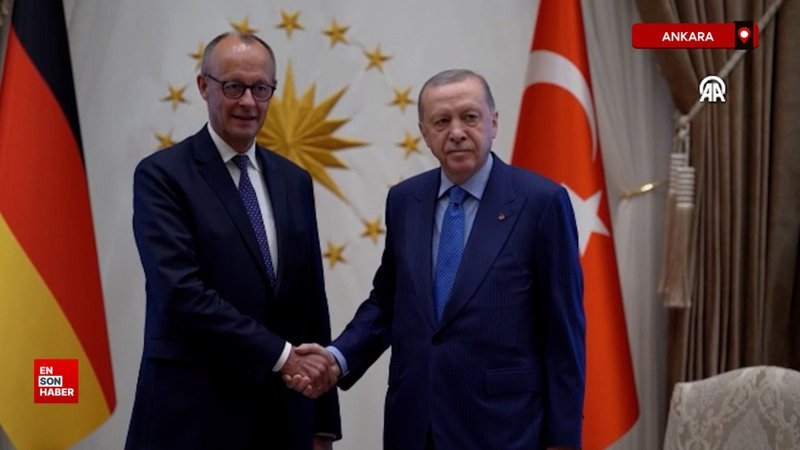 Erdoğan, Almanya Başbakanı Friedrich Merz'i kabul etti
