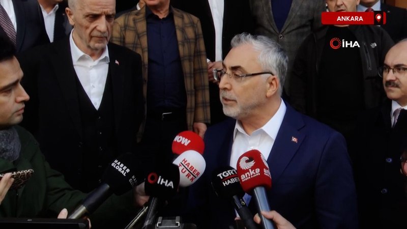 Vedat Işıkhan, TÜRK-İŞ Genel Başkanı Ergün Atalay'la görüştü