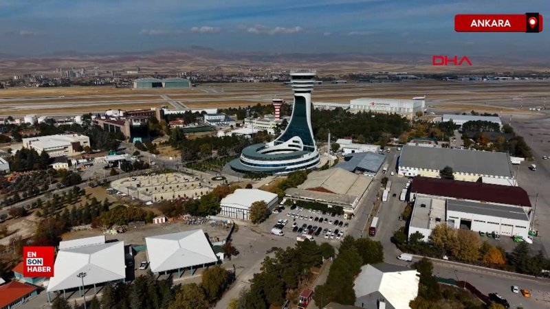 Esenboğa Havalimanı’nın 3’üncü pisti ve yeni kulesi görüntülendi