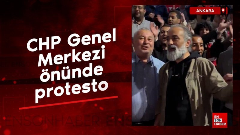 MHP kökenli vekillerden CHP Genel Merkezi önünde Gündoğdu marşı