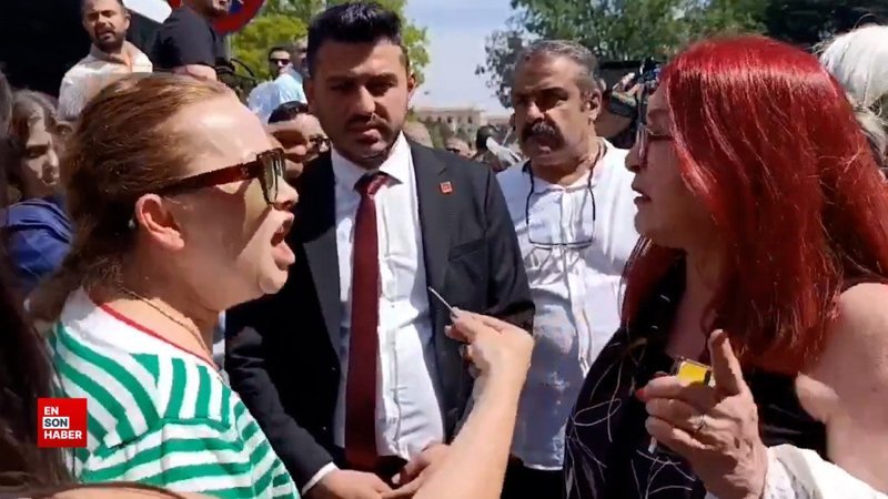 Özgür Özel ve Kılıçdaroğlu taraftarı CHP'li kadınların sözlü kavgası