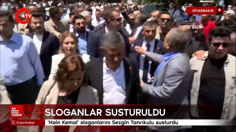 Diyarbakır'da Özgür Özel'i karşılayanların 'Hain Kemal' sloganlarını Sezgin Tanrıkulu susturdu