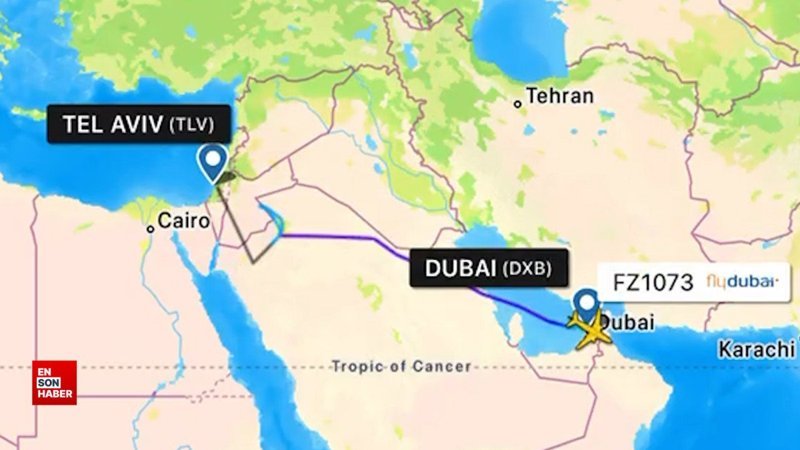 Dubai-Tel Aviv uçağından kaçırılma kodu